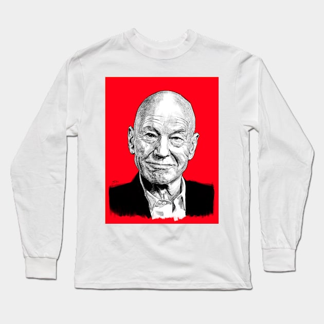 Patrick Stewart Long Sleeve T-Shirt by ste1bro